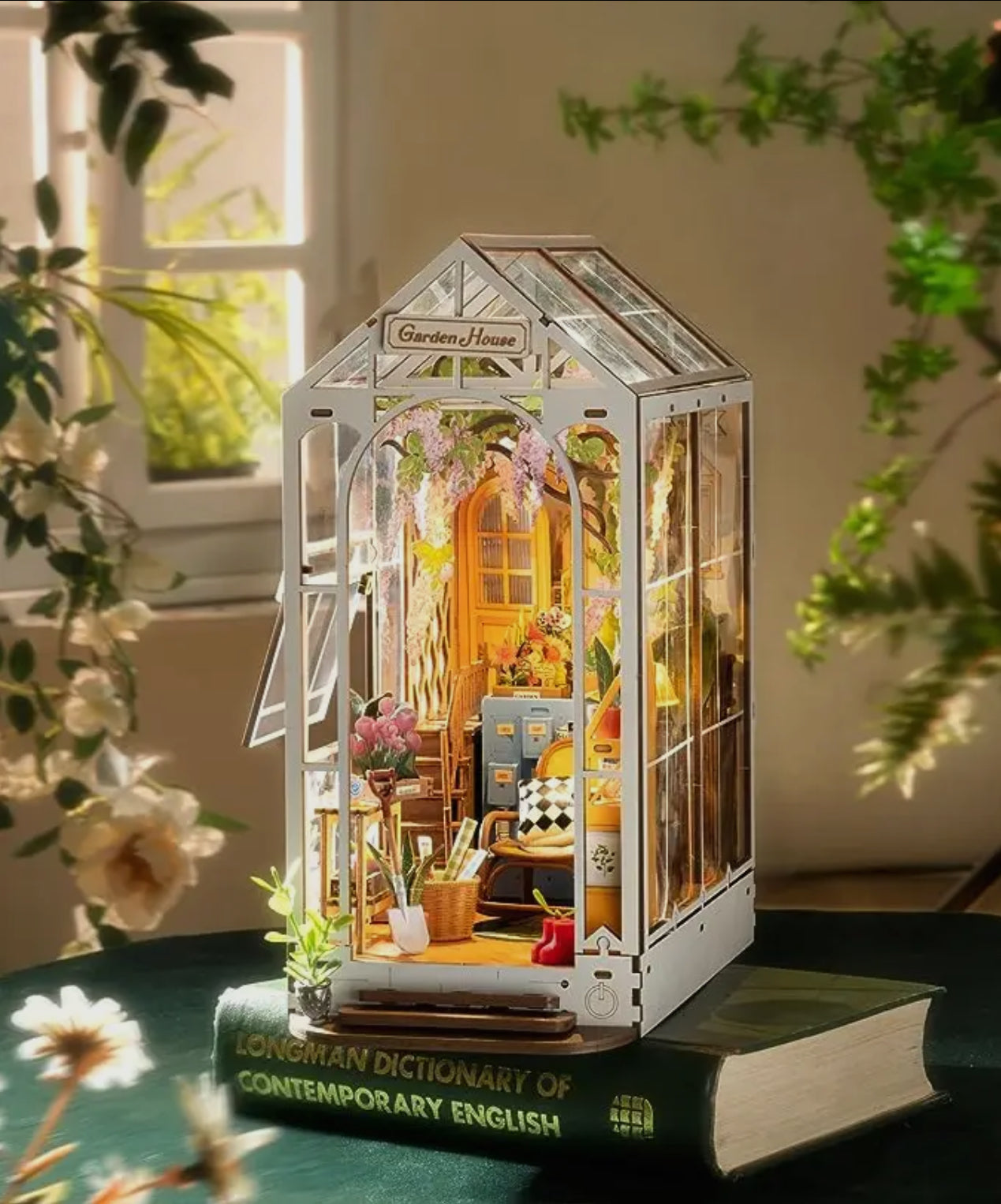 House Garden Book Nook DIY Miniature Kit