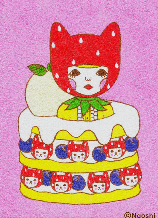 Naoshi • 7 x 8 Print, Pancake Of Strawberry Cats