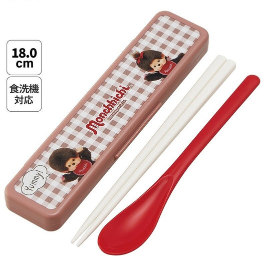 Monchhichi • Travel Chopsticks + Spoon Utensils, Imported Japan