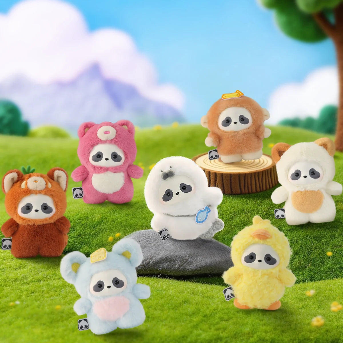 Panda Roll • The Zoo in Hands Series Plushie Keychain Blind Box