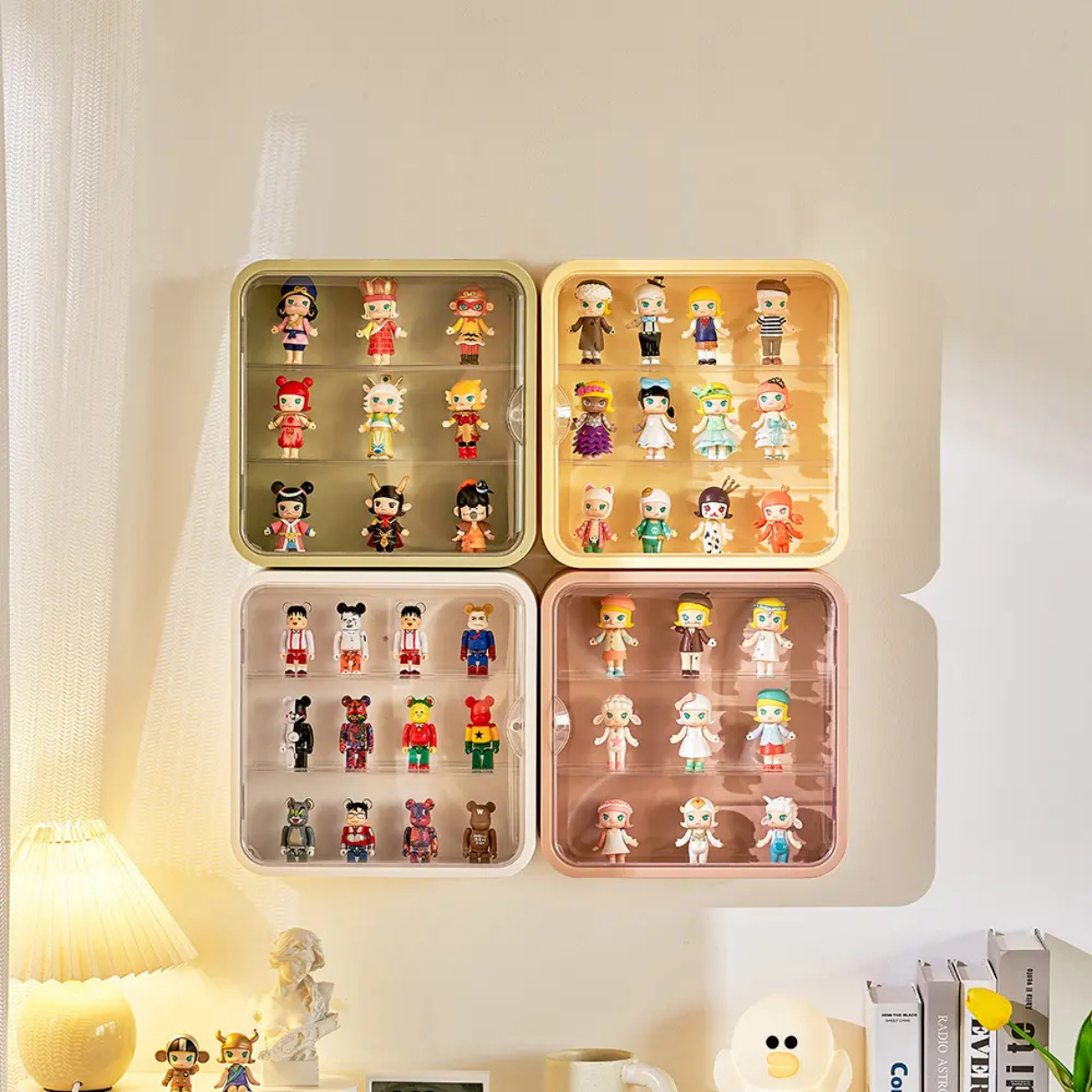 Square Wall Mounted Multi-Color Blind Box Toy Display Case