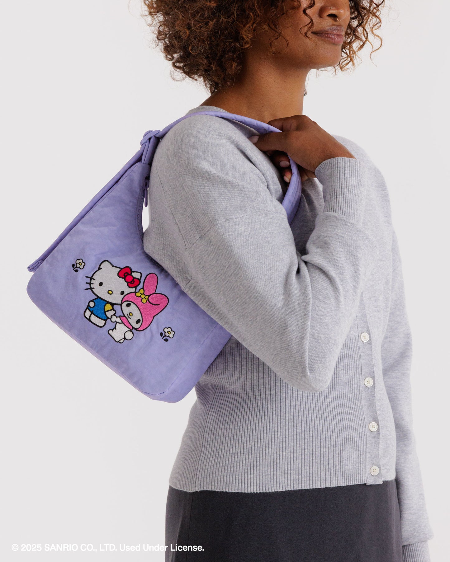Baggu X Sanrio • Mini Nylon Shoulder Bag, Hello Kitty & My Melody Embroidered