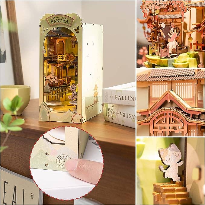 Rolife • DIY Kit Book Nook Falling Sakura Series, Lights Up