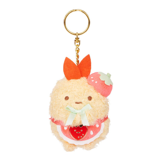 Sumikkogurashi •  Ebifurai, Strawberry Series Plush Keychain