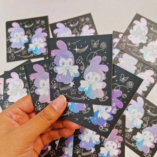 Tabetaaii • Holographic Ribbon Bunnies Vinyl Sticker