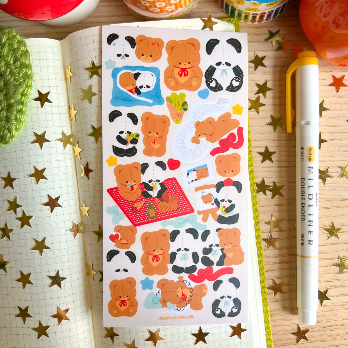 Veronica Porlier • Bamboo & Teddy Sticker Sheet