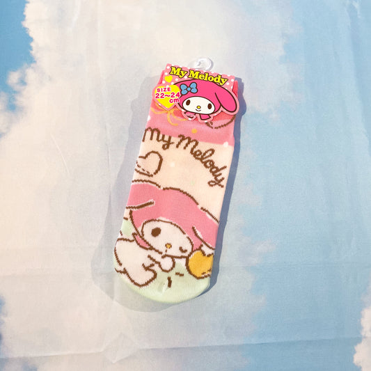 Sanrio • Pastel My Melody Quarter/ Mini-Crew Socks