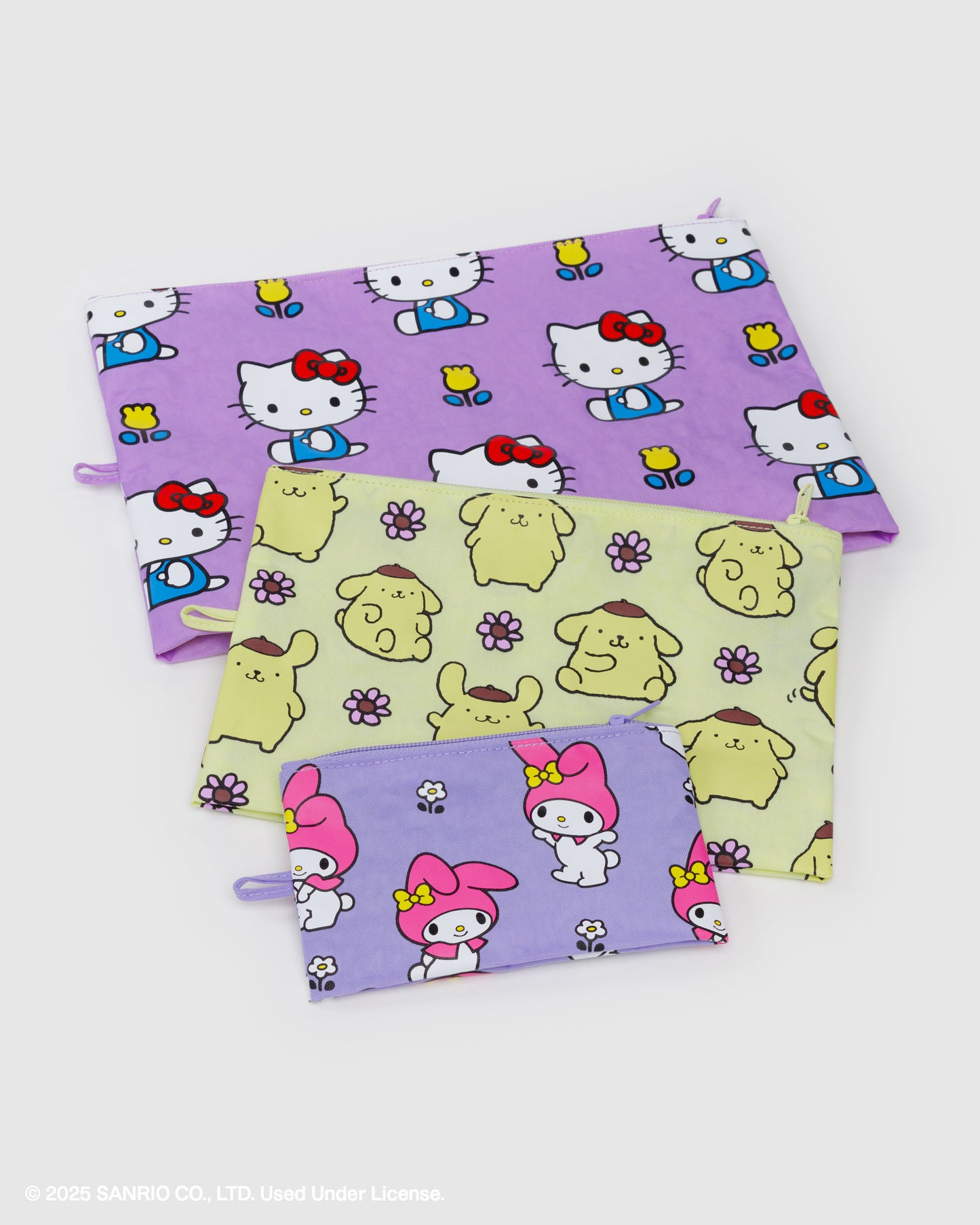 Baggu X Sanrio • Go Pouch Set, Hello Kitty and Friends Florals 3 pc Set