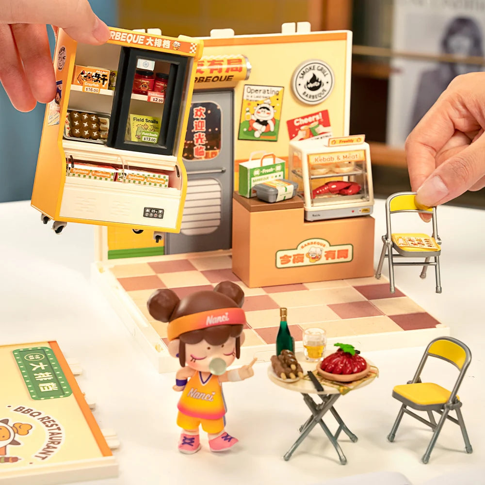 Rolife • Night Out Food Stall, DIY Book Nook Miniature Kit