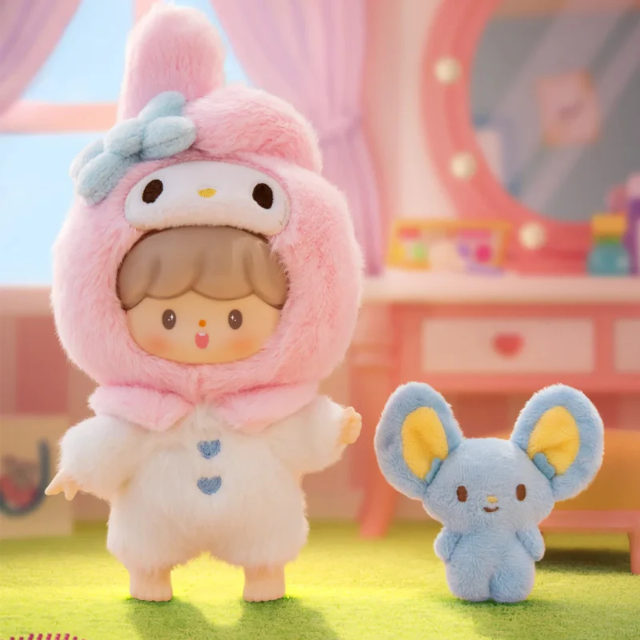 Zzoton X Sanrio • Love League Buddies Plush Keychain Blind Box Series, UNBOXED, Hello Kitty
