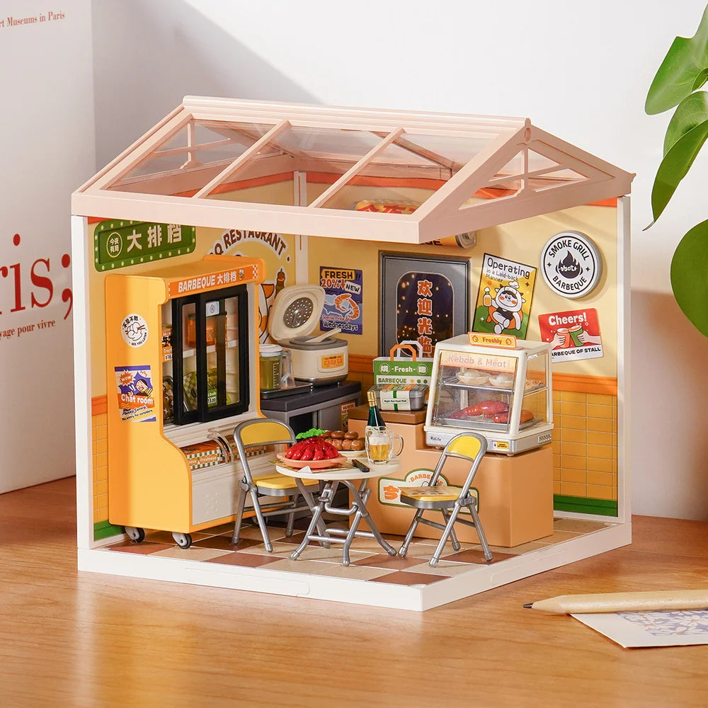 Rolife • Night Out Food Stall, DIY Book Nook Miniature Kit