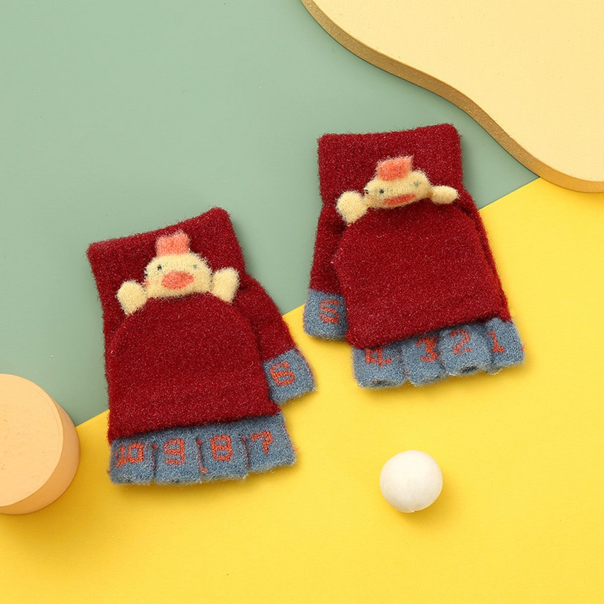 Ducky Children’s Half-Finger Ski-Gloves Winter