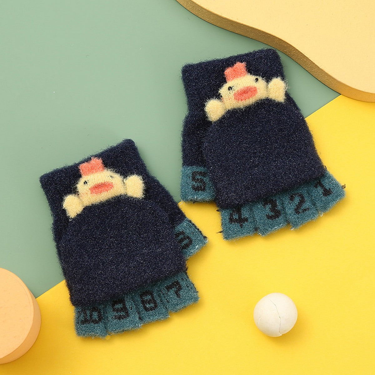 Ducky Children’s Half-Finger Ski-Gloves Winter