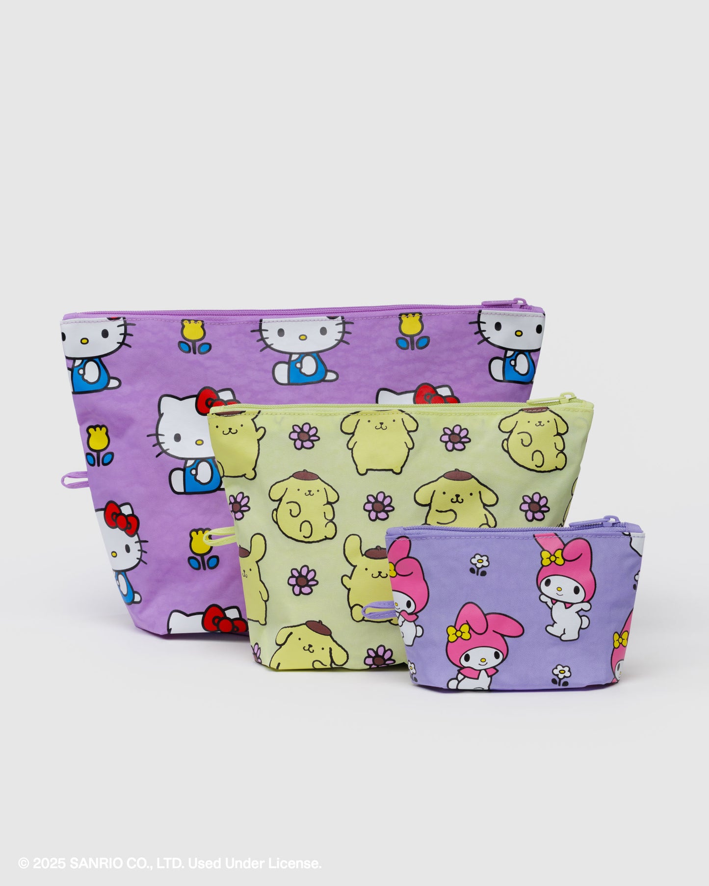 Baggu X Sanrio • Go Pouch Set, Hello Kitty and Friends Florals 3 pc Set