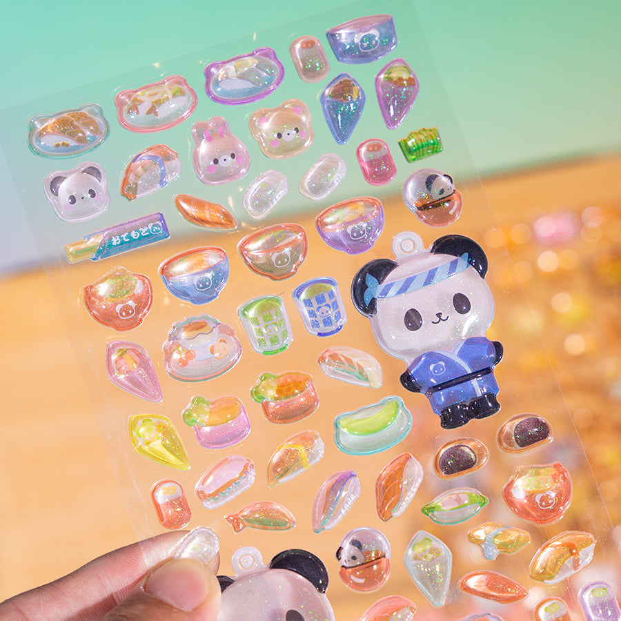Delicious Foods 3D Hard Puffy Sticker Sheets