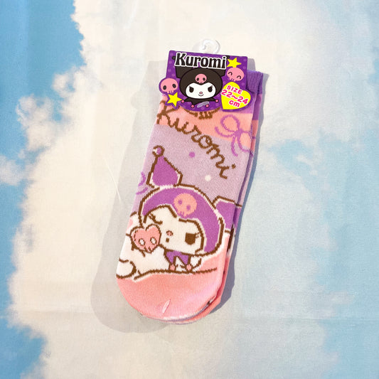 Sanrio • Pastel Kuromi Quarter/ Mini-Crew Socks