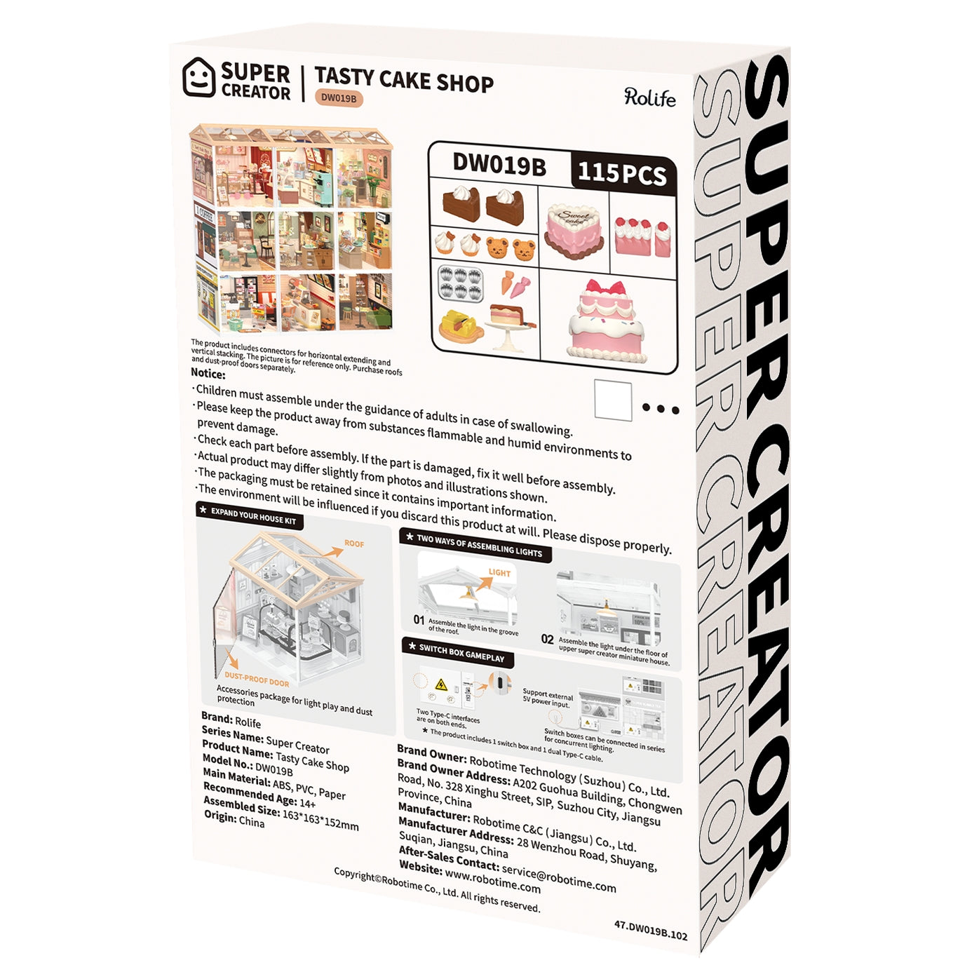 Rolife • Tasty Cake Shop, DIY Book Nook Miniature Kit