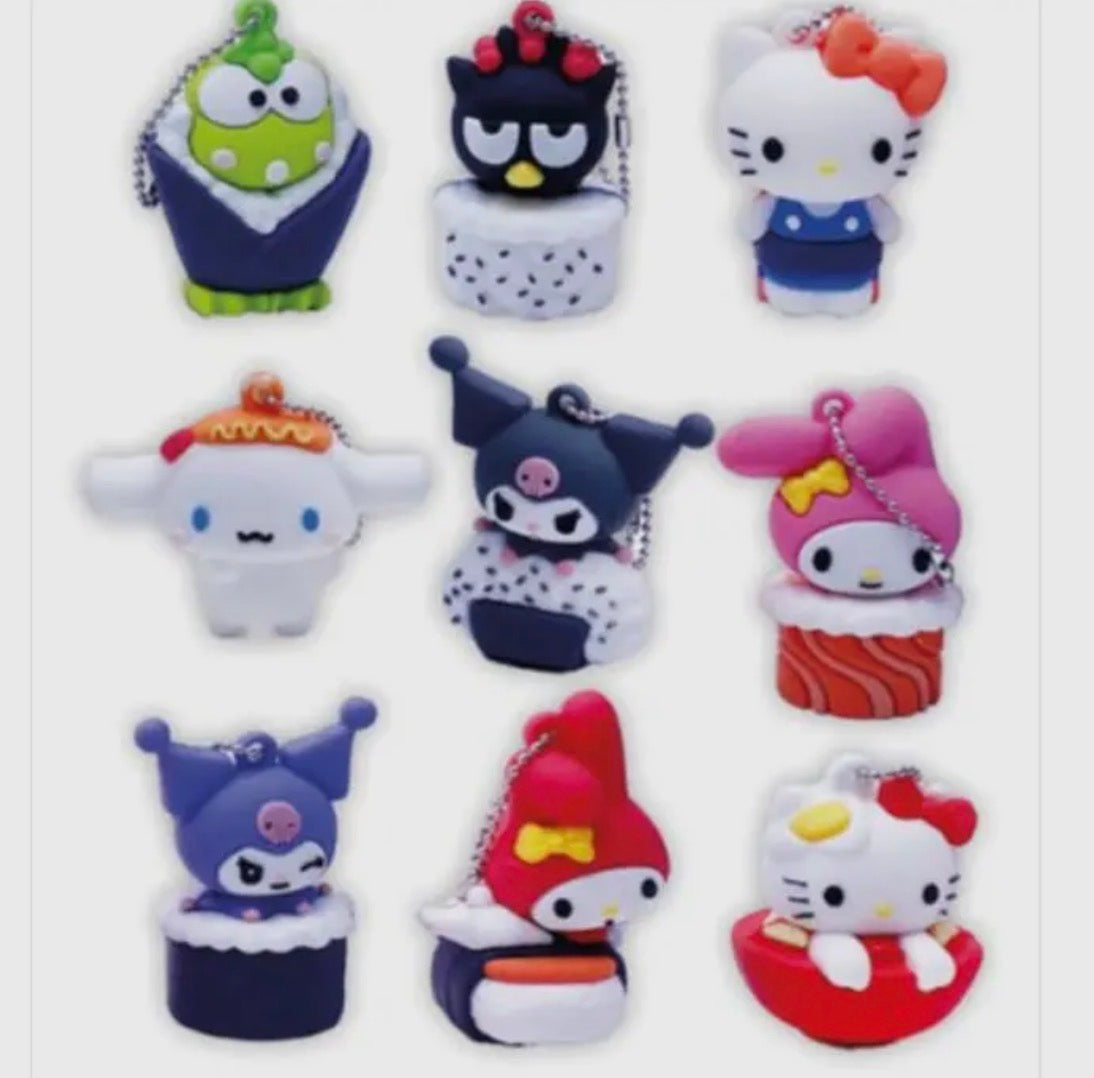 Sanrio • Hello Kitty and Friends, Sushi Blind Box Keychains, Imported S Korea