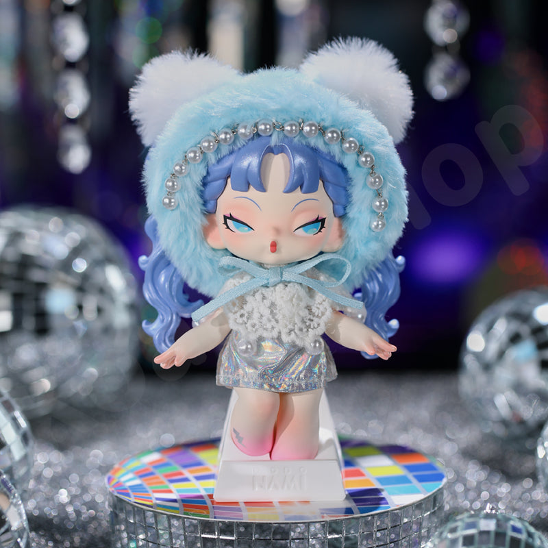 Dodo Nami • Midnight Disco Series Doll Keychain Blind Box, UNOPENED Pink W/ Black Bucket Hat
