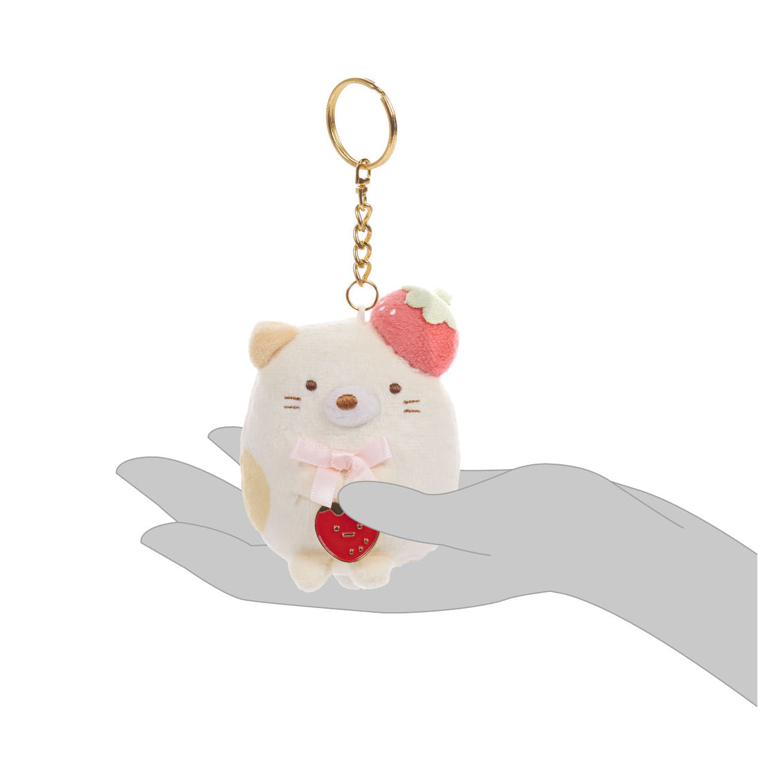 Sumikkogurashi • Neko, Strawberry Series Plush Keychain