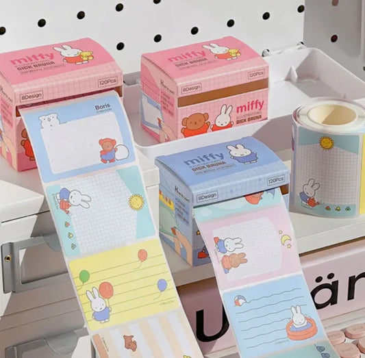 Miffy • Sticky Memo Notes Labels, 120 Sheets