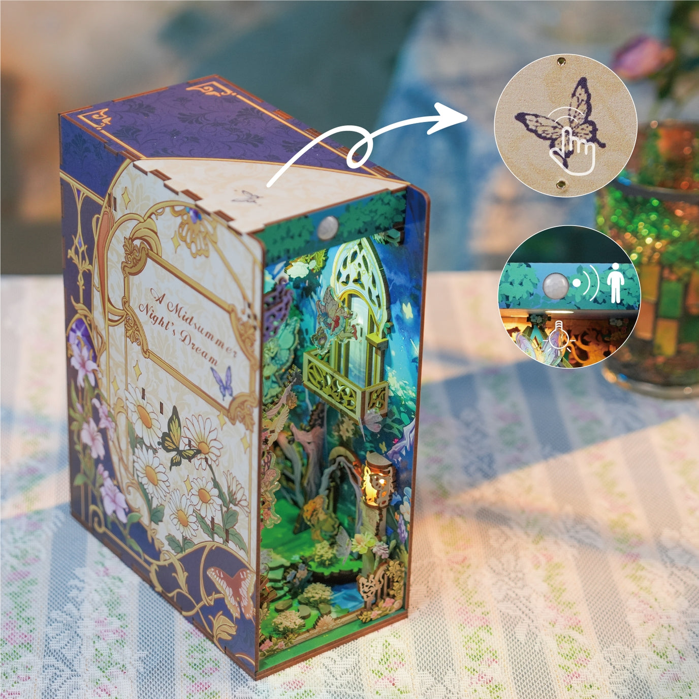 Hands Craft • A Midsummer Night’s Dream with Dust Cover, DIY Book Nook Miniature Kit