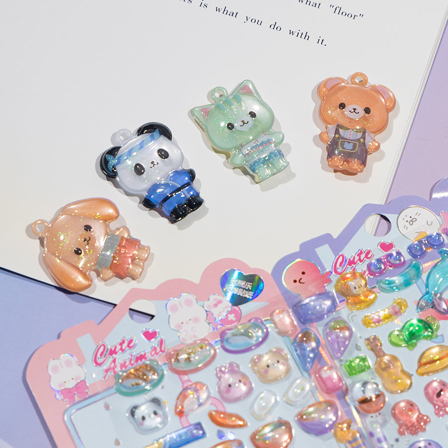 Delicious Foods 3D Hard Puffy Sticker Sheets