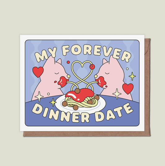 Épée Lapin Studio • My Forever Dinner Date Greeting Card
