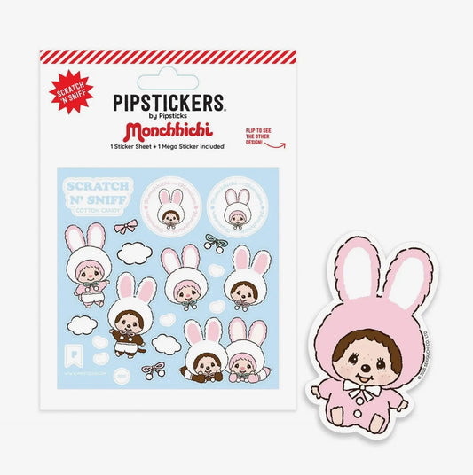 Pipsticks • Monchhichi & Chimutan Cotton Candy, Scratch & Sniff Stickers