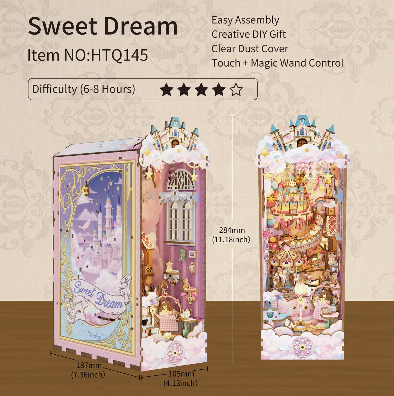 Hands Craft • Sweet Dream, DIY Book Nook Miniature Kit