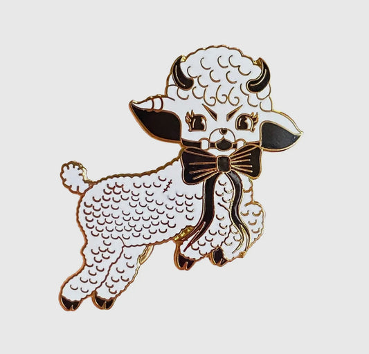 Creepy Gals • Goth Kitschy Fetish Lamb Cutie 1.5” Enamel Pin