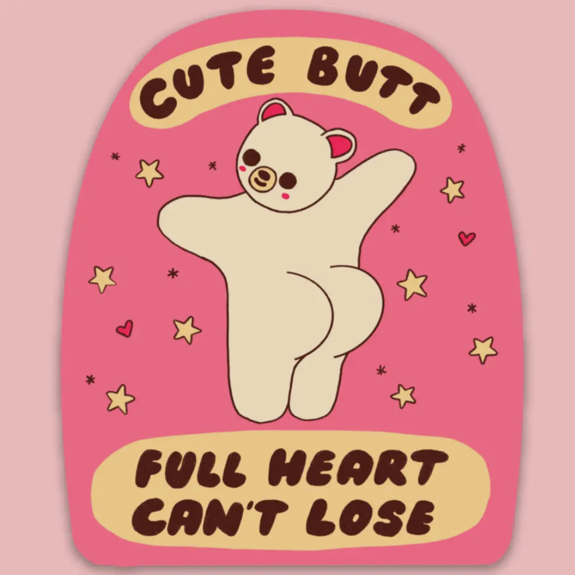 Tender Ghost • Cute Butt, Full Heart Vinyl Sticker