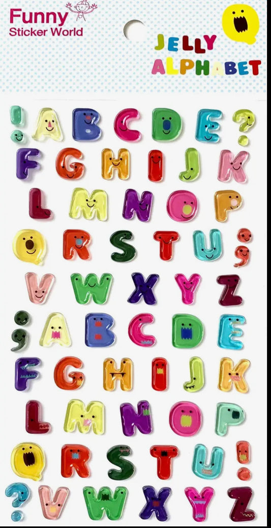 Jelly Alphabet Sticker Sheet