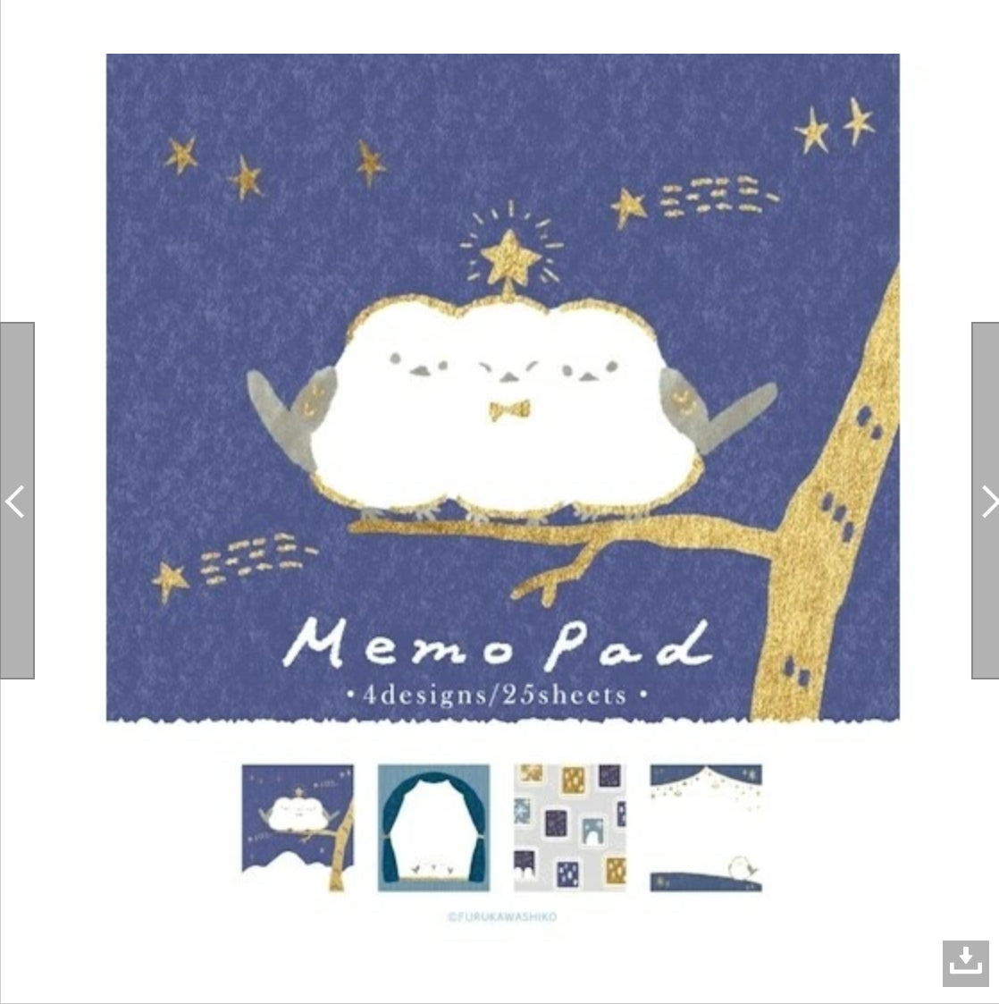 Festive Birds Memo Pad, Imported from Japan