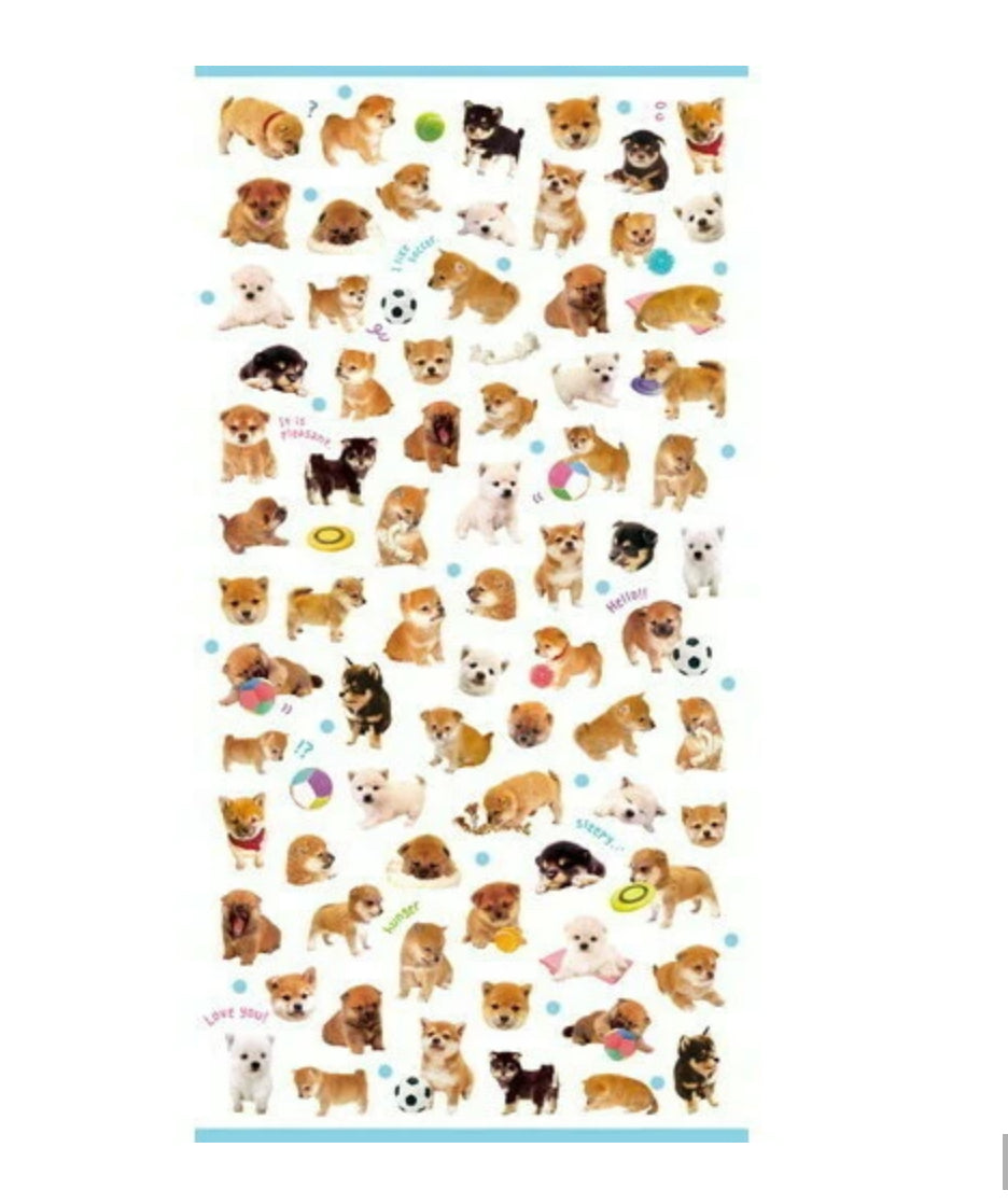 Assorted Shiba Stickers, Imported Japan