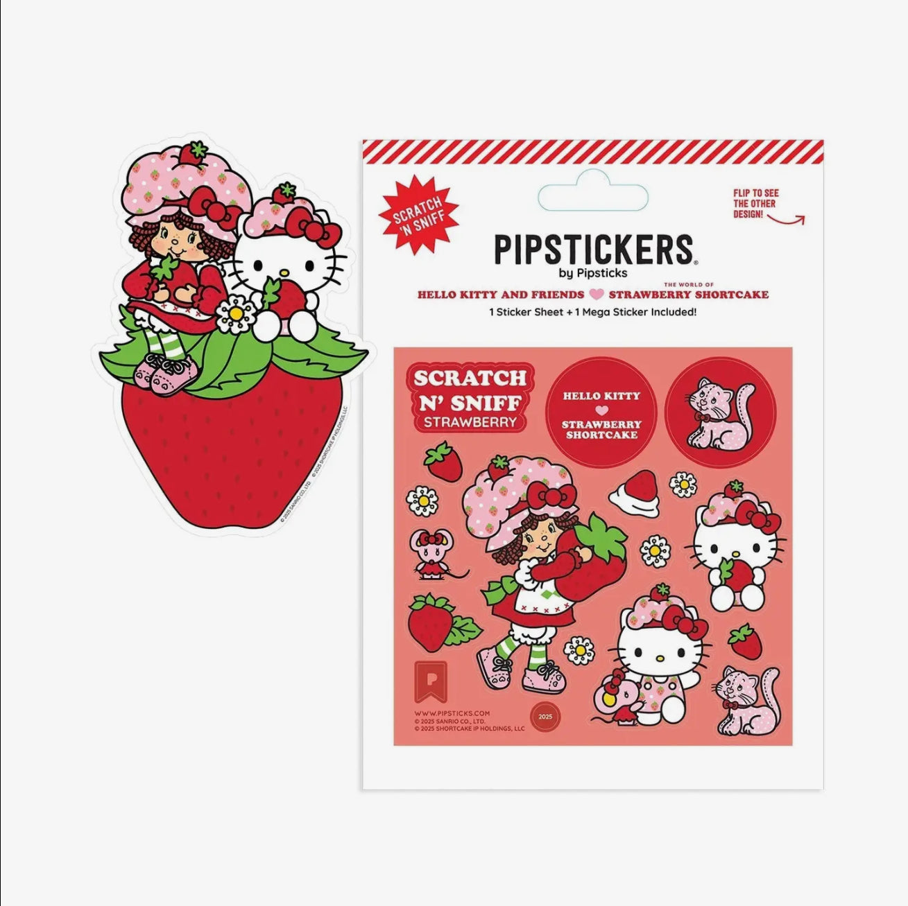 Pipsticks • Strawberry Shortcake, Scratch And Sniff Stickers