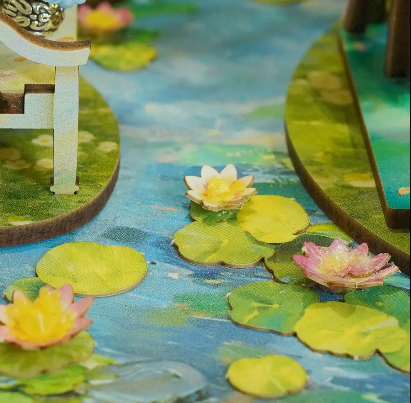 Hands Craft • Giverny Garden, DIY Book Nook Miniature Kit