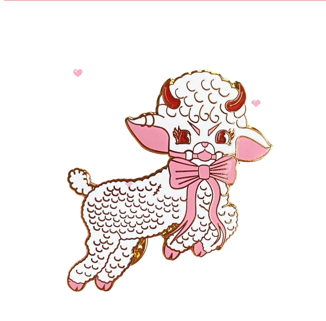Creepy Gals • Kitschy Fetish Lamb Cutie1.5” Enamel Lapel Pin