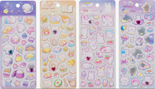 Cute Animal Large Puffy Sticker Sheet