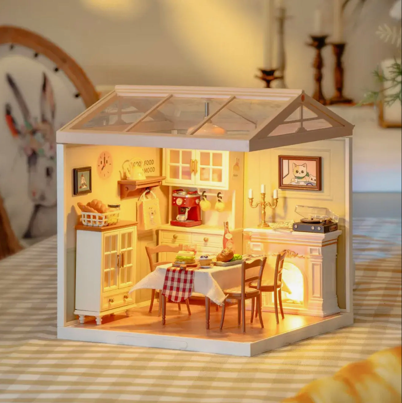Rolife • DIY Kit Warm Dinning Room With Lights