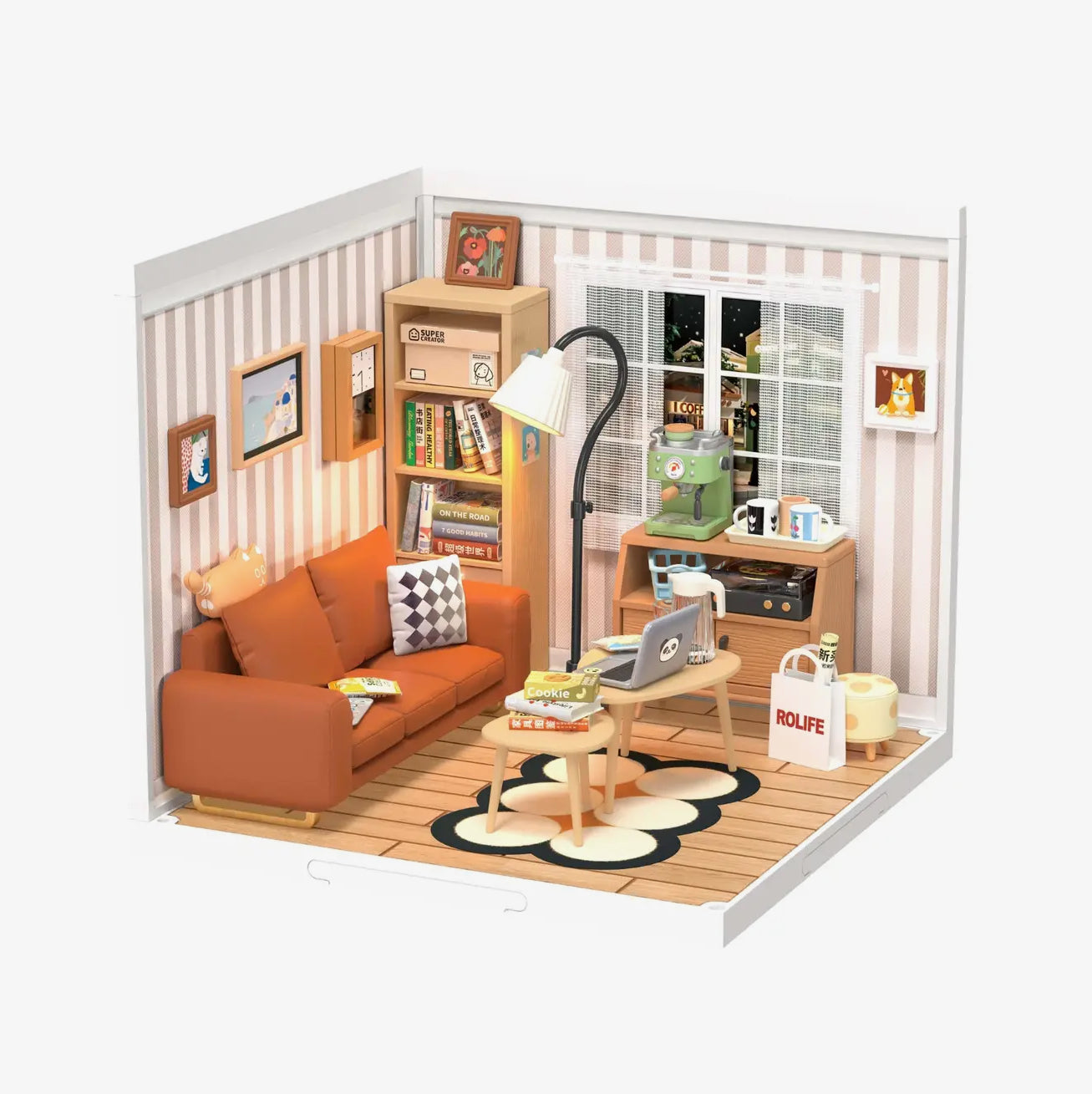 Rolife • DIY Kit, Cozy Living Lounge, Lights Up