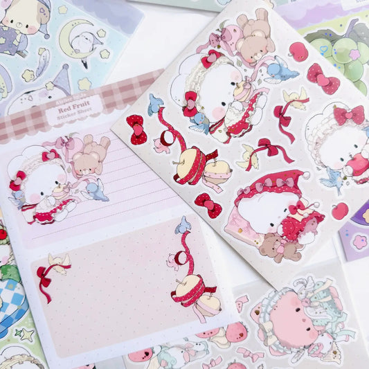 Atelier by Jo • Red Fruit, Large Sticker Sheet