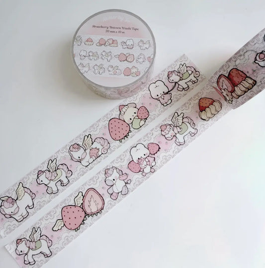 Atelier by Jo • Strawberries & Cream Unicorns, Washi Tape