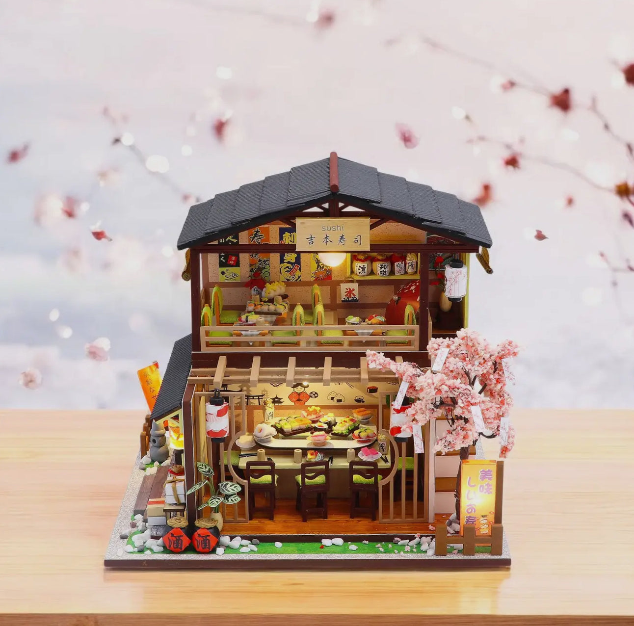 Hands Craft • Sushi House, DIY Miniature Kit