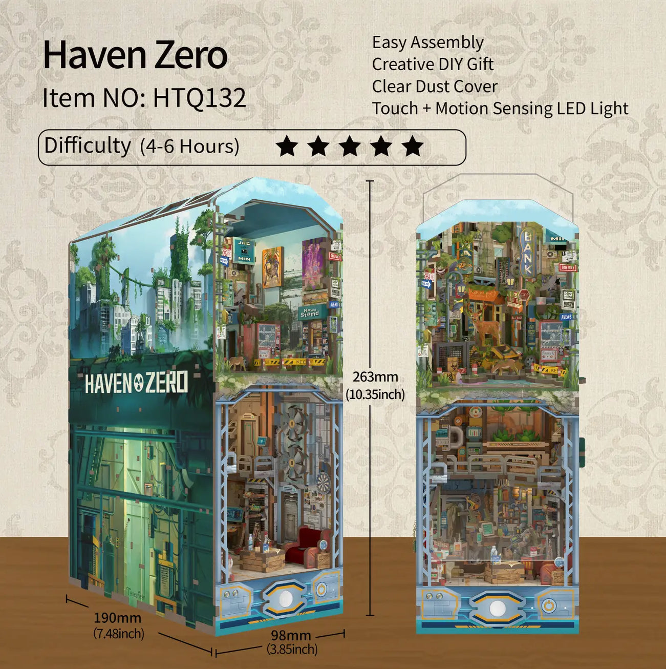 Hands Craft • Haven Zero, DIY Book Nook Miniature Kit