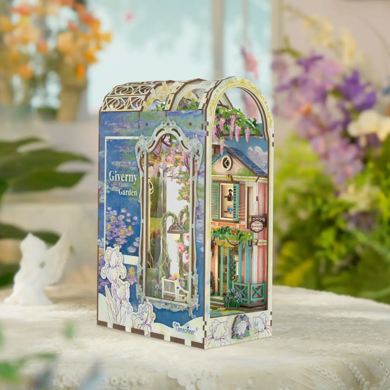 Hands Craft • Giverny Garden, DIY Book Nook Miniature Kit