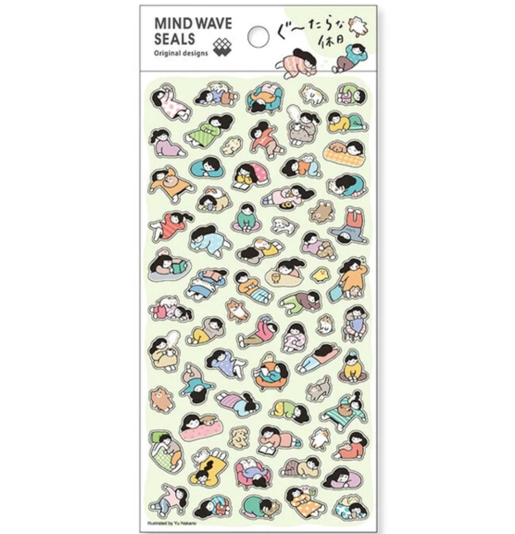 Hang Loose & Relax With Animals Stickers, Imported Japan