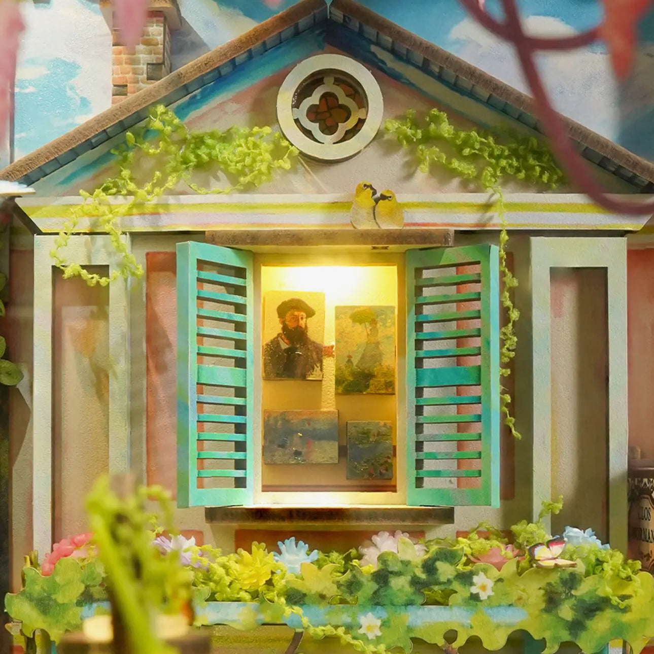 Hands Craft • Giverny Garden, DIY Book Nook Miniature Kit