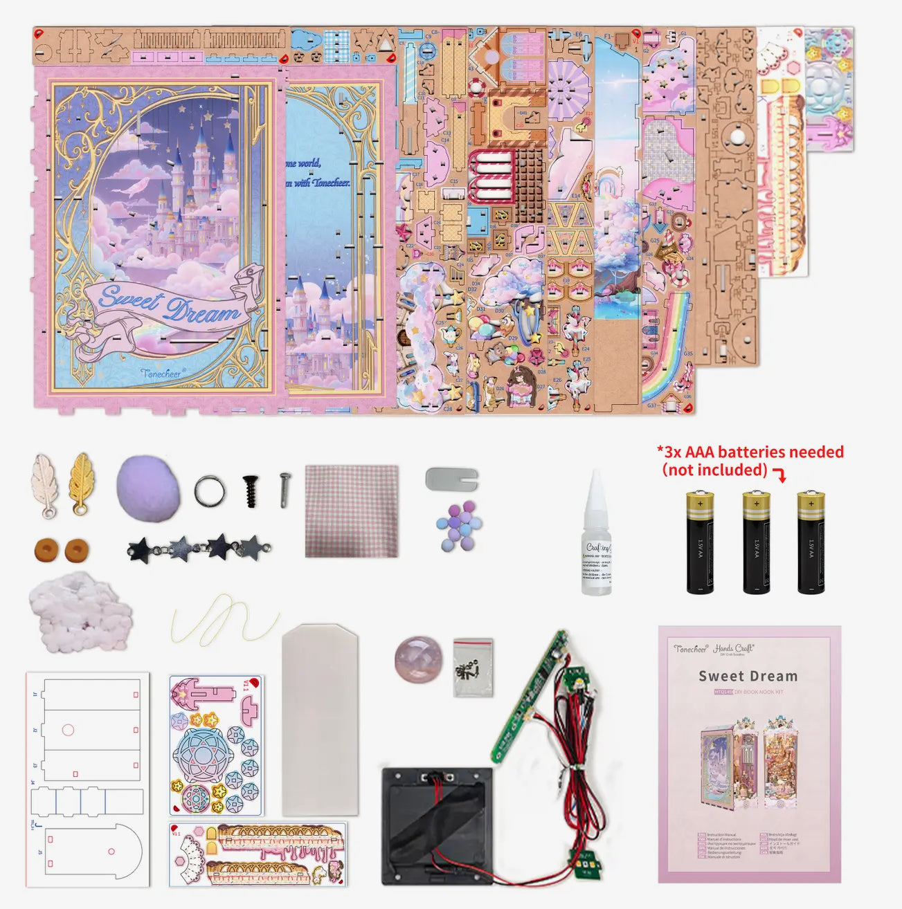 Hands Craft • Sweet Dream, DIY Book Nook Miniature Kit