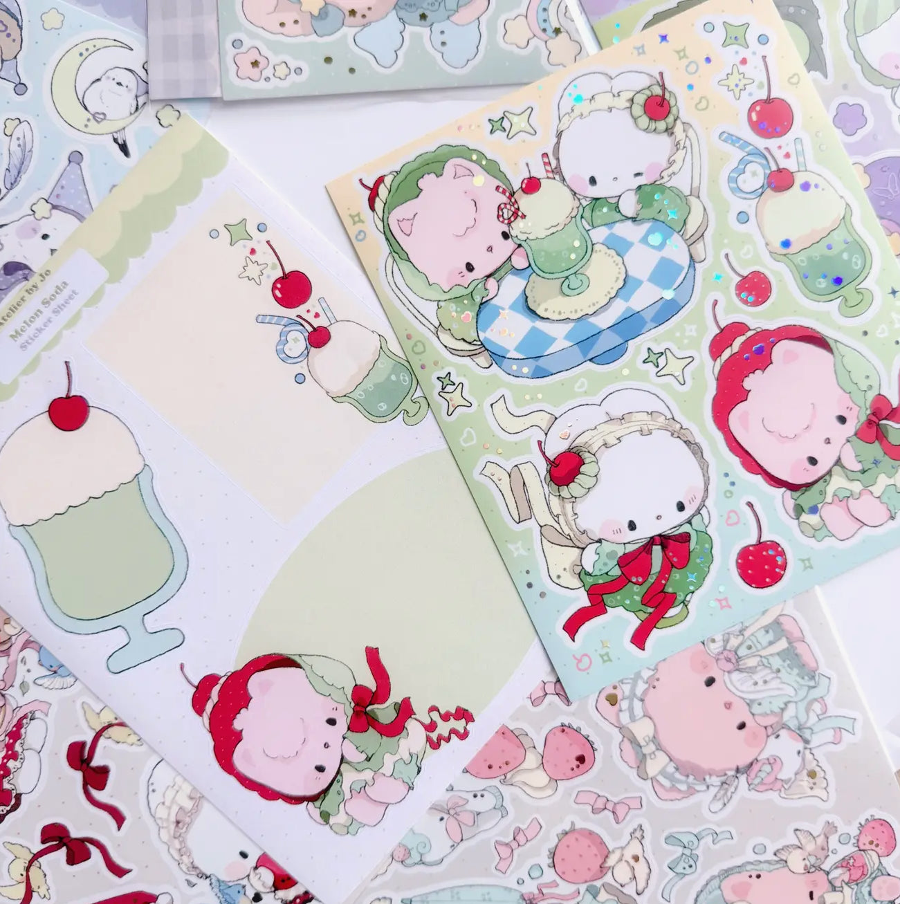 Atelier by Jo • Melon Soda, Large Sticker Sheet